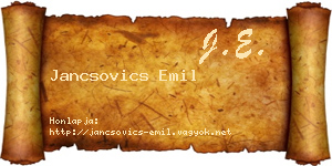 Jancsovics Emil névjegykártya
